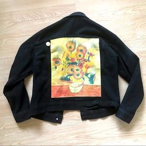 Van Gogh Sunflowers Denim Jacket